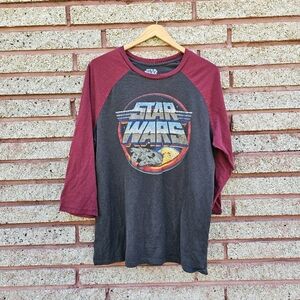 Star Wars Retro Style Baseball Tee - Size XL